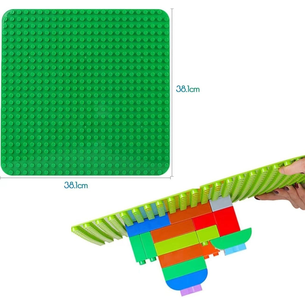 2 Deep Green 38 X 38 Cm Building Block Base Plates - Pour les projets de construction créative Et papa