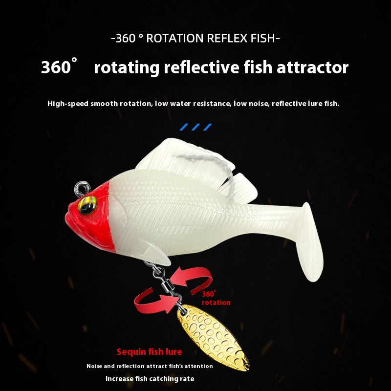 Sequins rotatifs T Tail Topmouth Culter Bass Mandarin Poissons Aile
