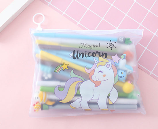 20 Cute Caricature 0.5 Stylos Noir Neutre avec boîtier en stylo