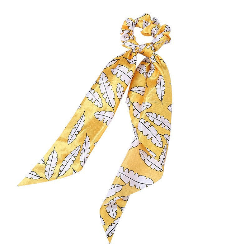 Fashion Long Streamer Imprimé Tissu Tie Accessoire Cheveux Pour Poneytail Tie-up Cheveux Top Cuft