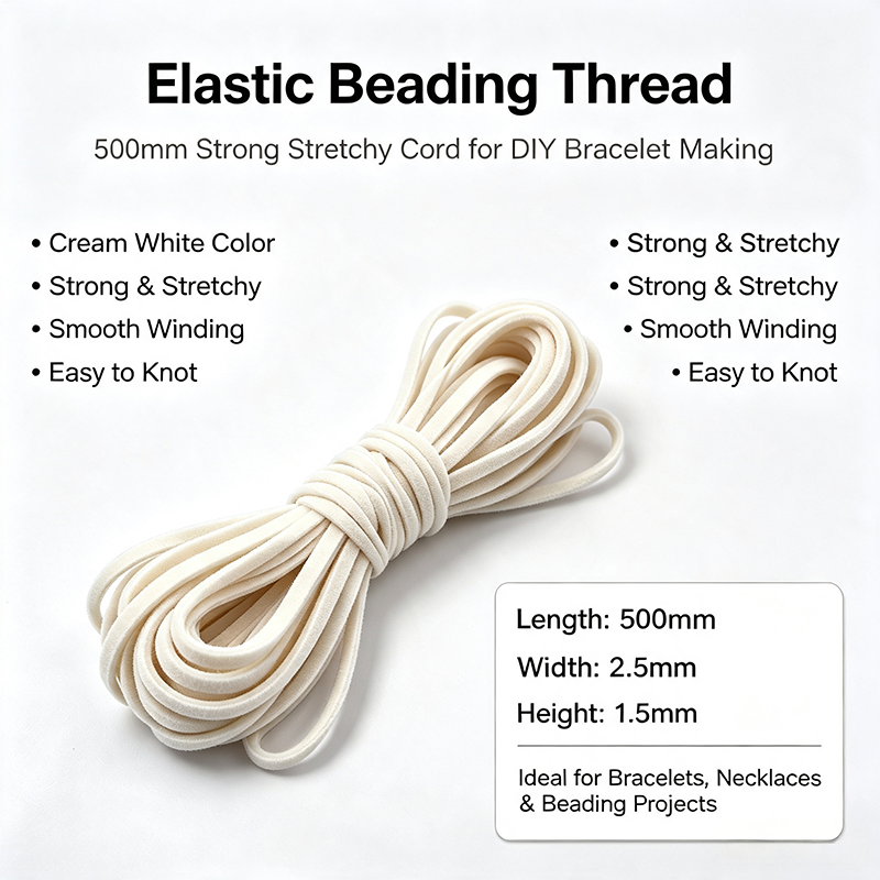 500mm Suede cordon élastique de perles doux chaîne en cuir faux pour bricolage bracelet collier Hangin