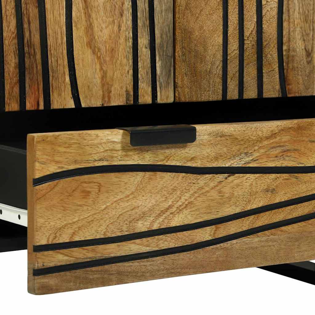 Haut-bord 60 x bois de mangue solide Armoires de rangement médias