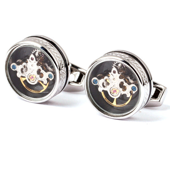 Tourbillon Cufflinks Léger Luxury Business Style français Shirt Punk Movement Cufflinks