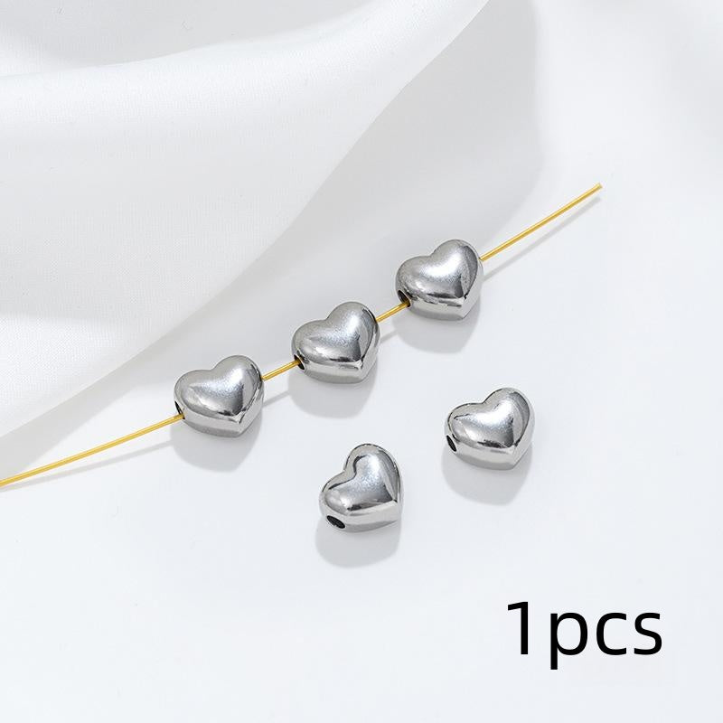 Pendentif d'espacement de coeur double face pour bracelet bricolage