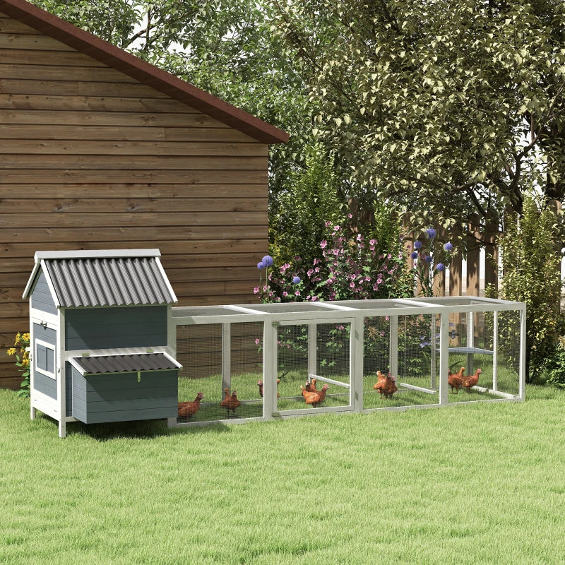 156Coop de poulet en bois extra grand avec 2 boîte de nid