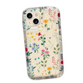Cas de téléphone spatial transparent et entièrement inclus Floral