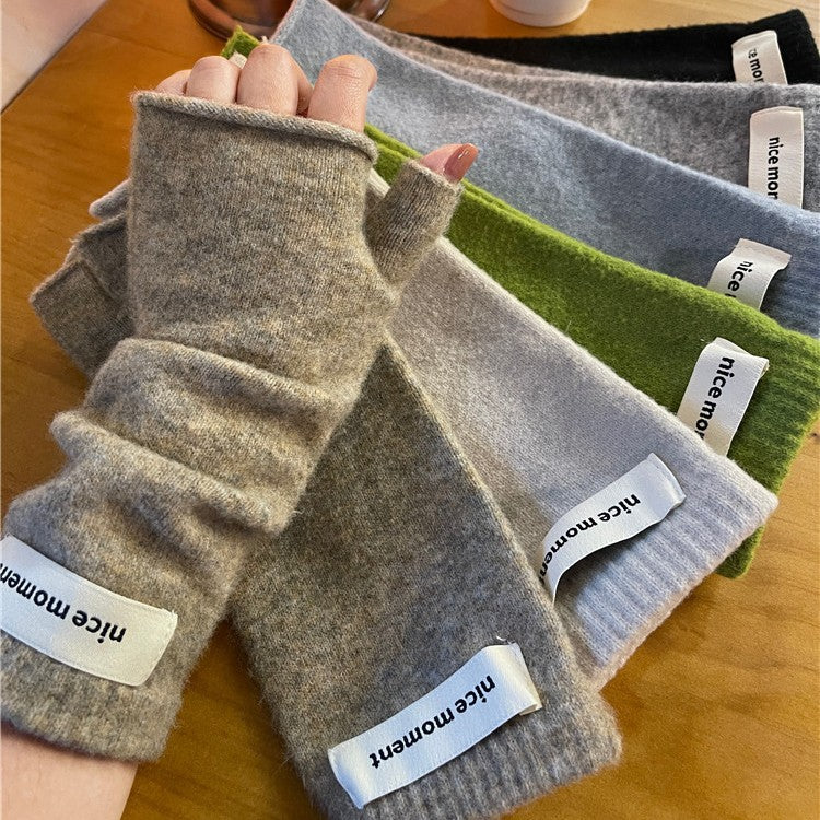 Mittons sans doigts tricotés en cachemire d'hiver chaud