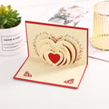 Carte de voeux 3D Love Tree Carte de la Saint Valentin créative