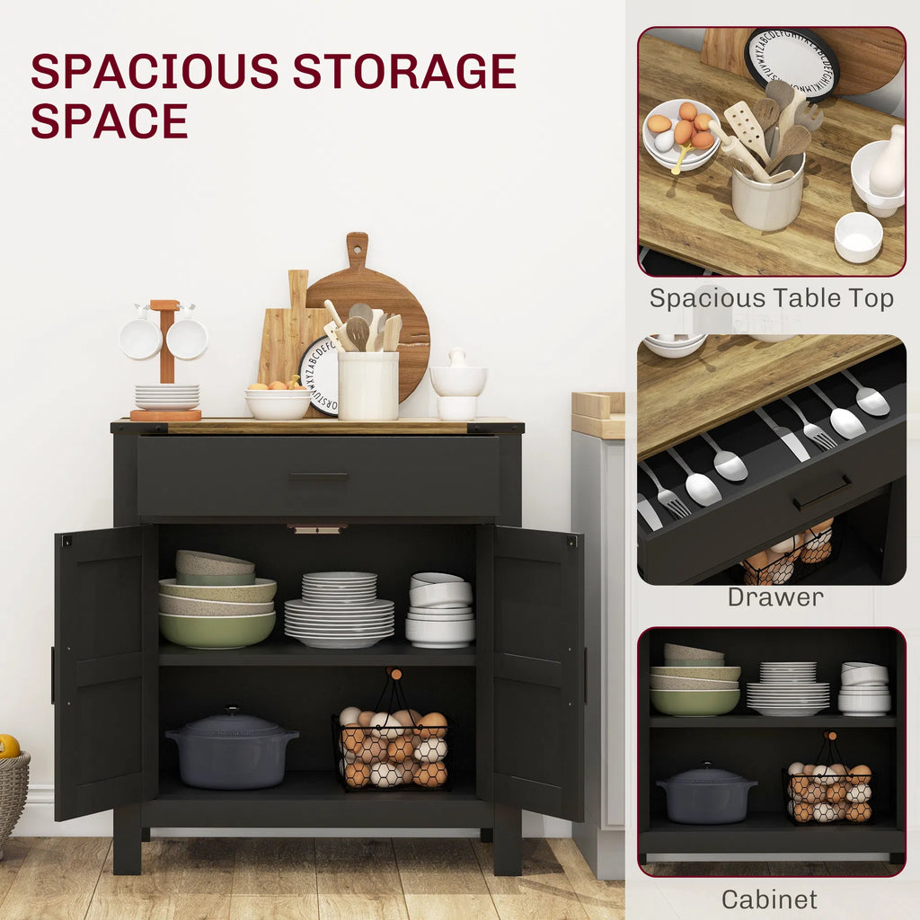 Buffet Farmhouse Buffet Buffet Buffet avec 1 tiroir