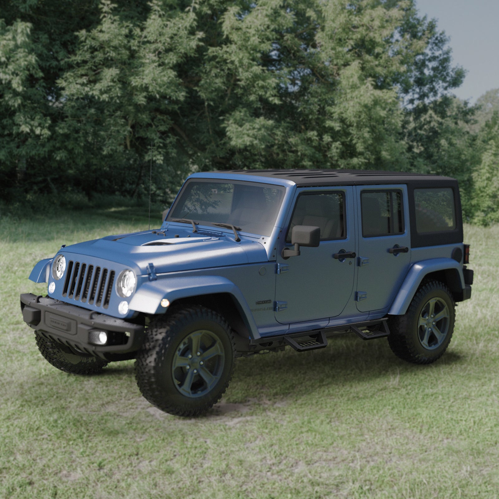 Barres Running Boards Compatibles avec Wrangler JK 4 Portes