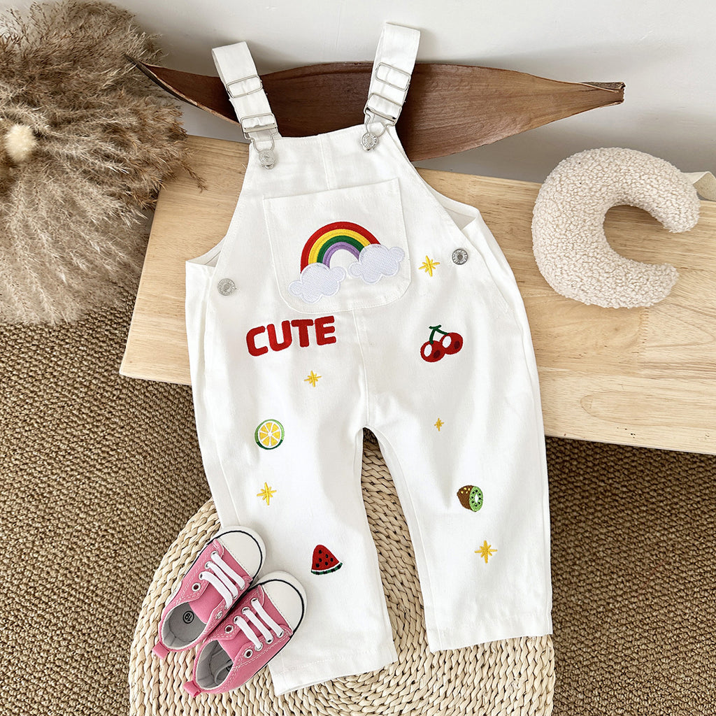 Bébé Printemps et l'automne Trimestriel Bébé Cartoon Brodé coton pur