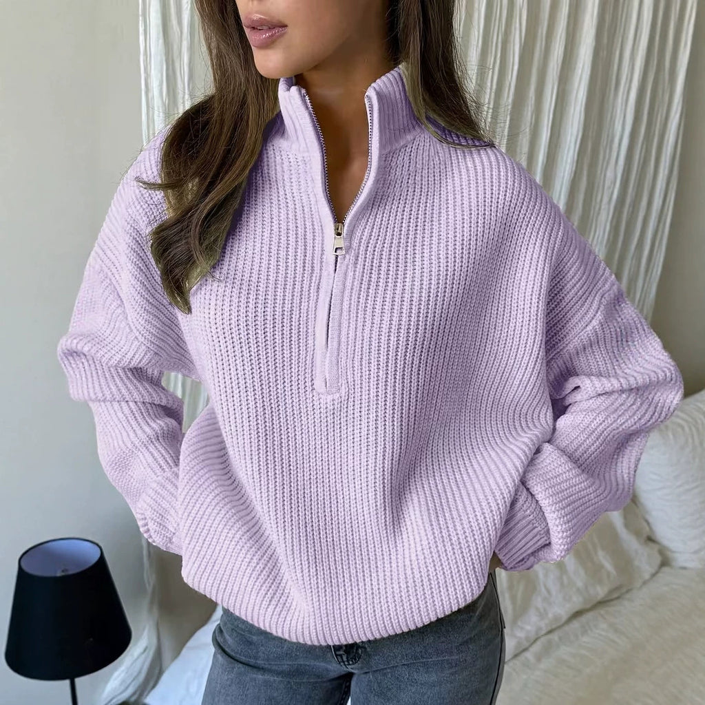 Pull-over à fermeture éclair souple pour vêtements de dessus