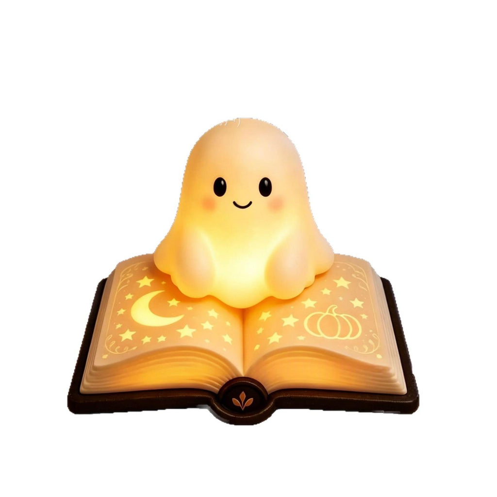 Halloween Glowing Magic Book Ghost Night Light