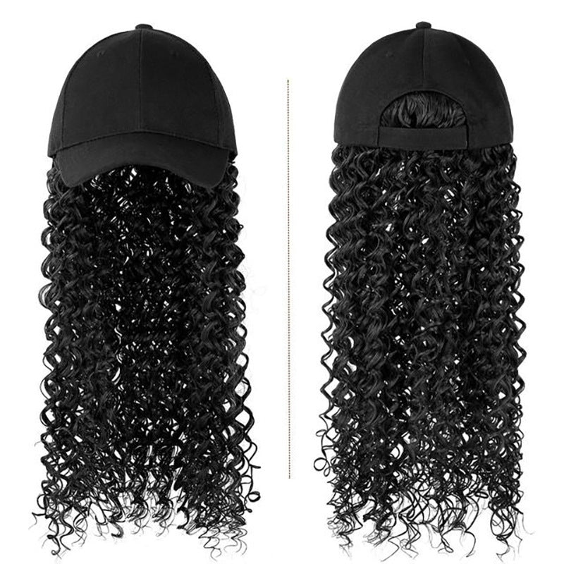 La mode des femmes Tête naturelle avec chapeau et perruque