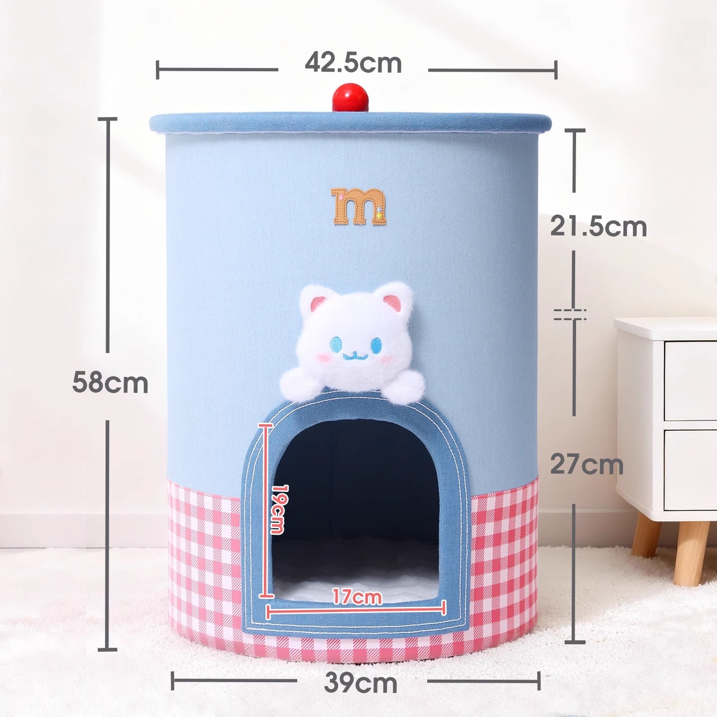 Tree Space-Saving All-in-One Cat Bed and Scratching Post