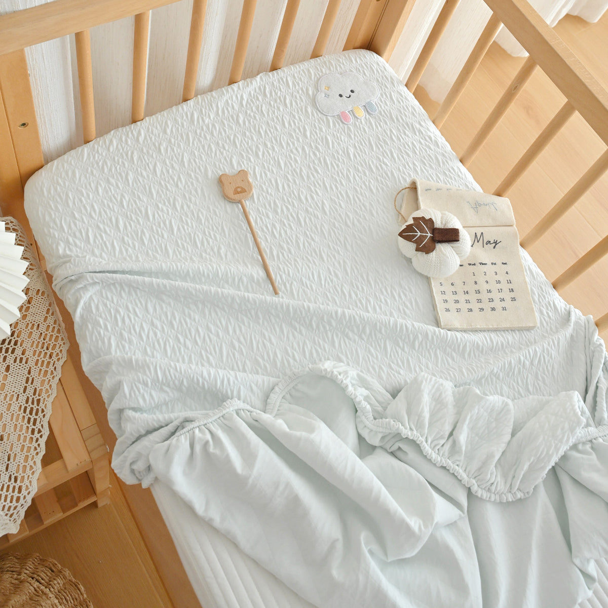 Pure feuille de coton pour bébé et housse de matelas épais