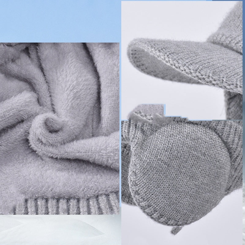 Winter Outdoors Cyclisme Earflaps Toque Plus Velvet Épaisseur Cap à pic