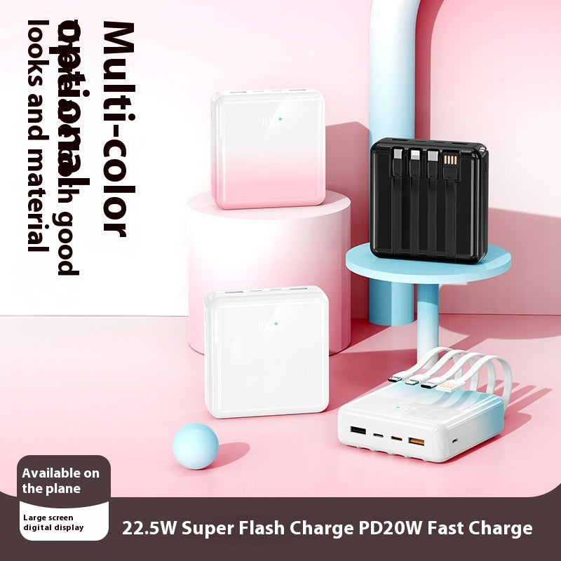 Bon look Gradient Color Super Fast Charge Grande capacité Alimentation mobile