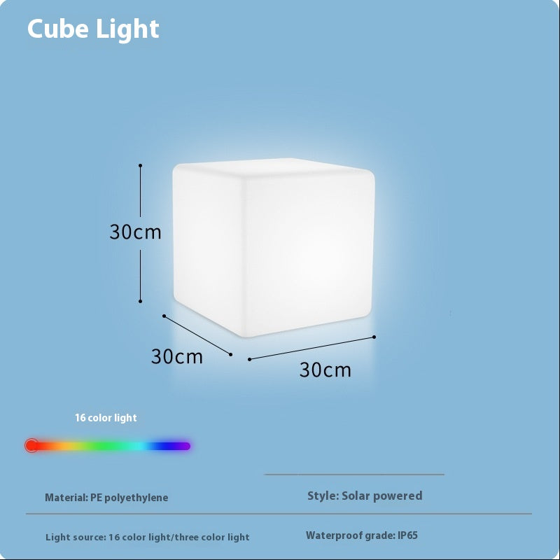Tabouret Led Square Cube léger étanche