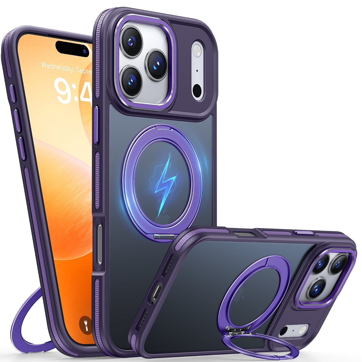 Boîtier de téléphone magnétique avec support
