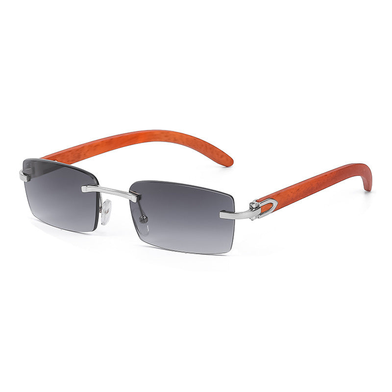 Lunettes de soleil de mode Lunettes de soleil homme ultra-claires sans cadre Marine Diamond Trimming Trend 75