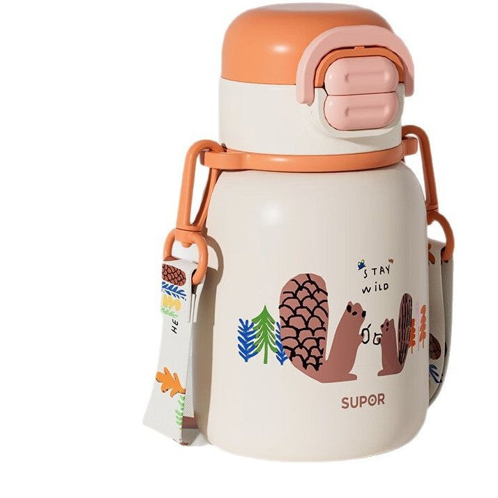 Capacité avec sangle étanche Paille à boire directe Mini coupe à large bande