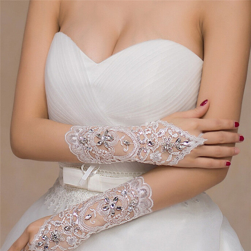 Gants de robe de mariée mère