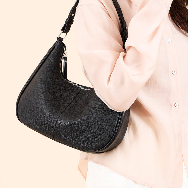 Sac transdermique vintage de style occidental fabriqué à partir de cuir de vache en grains