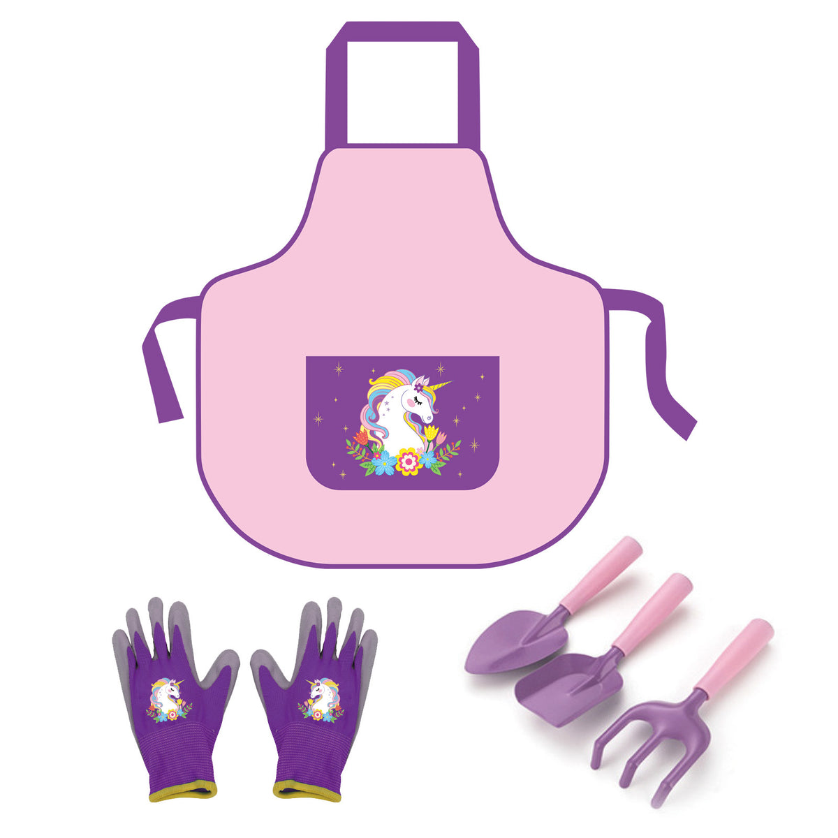 Unicorn Gardening Tool Set with Apron