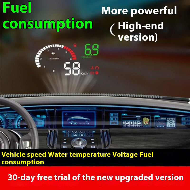 Projecteur de tension de consommation de carburant à tête HUD montée sur voiture