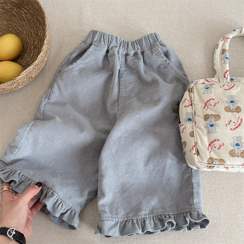 Neuvième Filles Corduroy Pantalons Casual