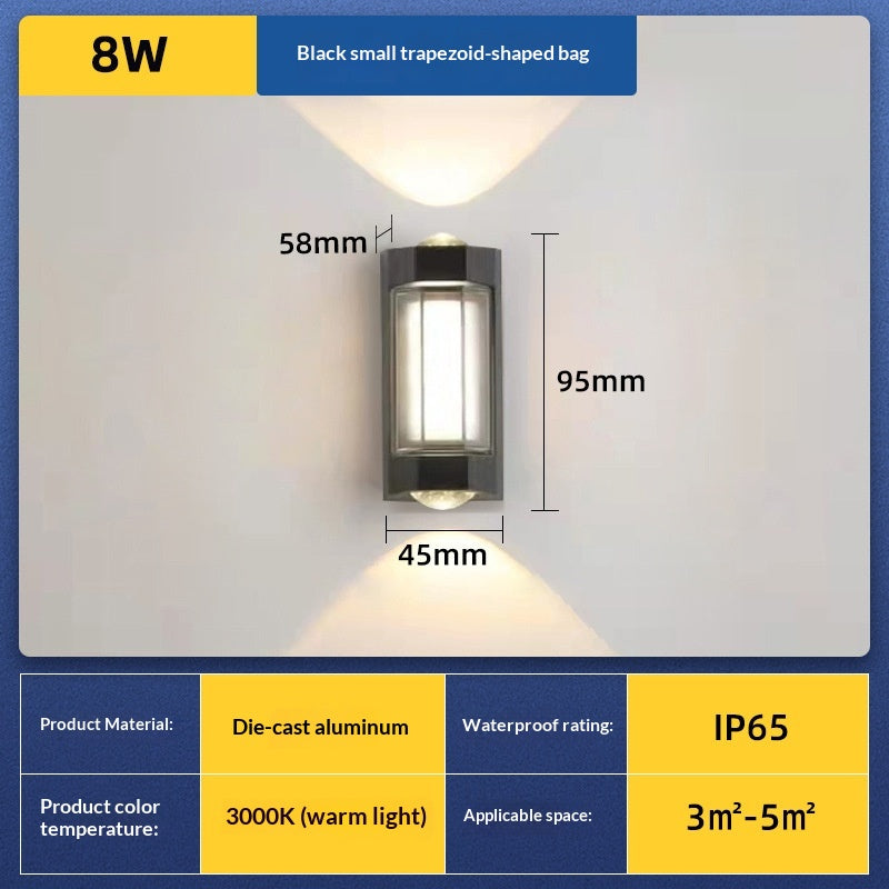 Lampe murale extérieure double tête étanche pour les jardins et les patios