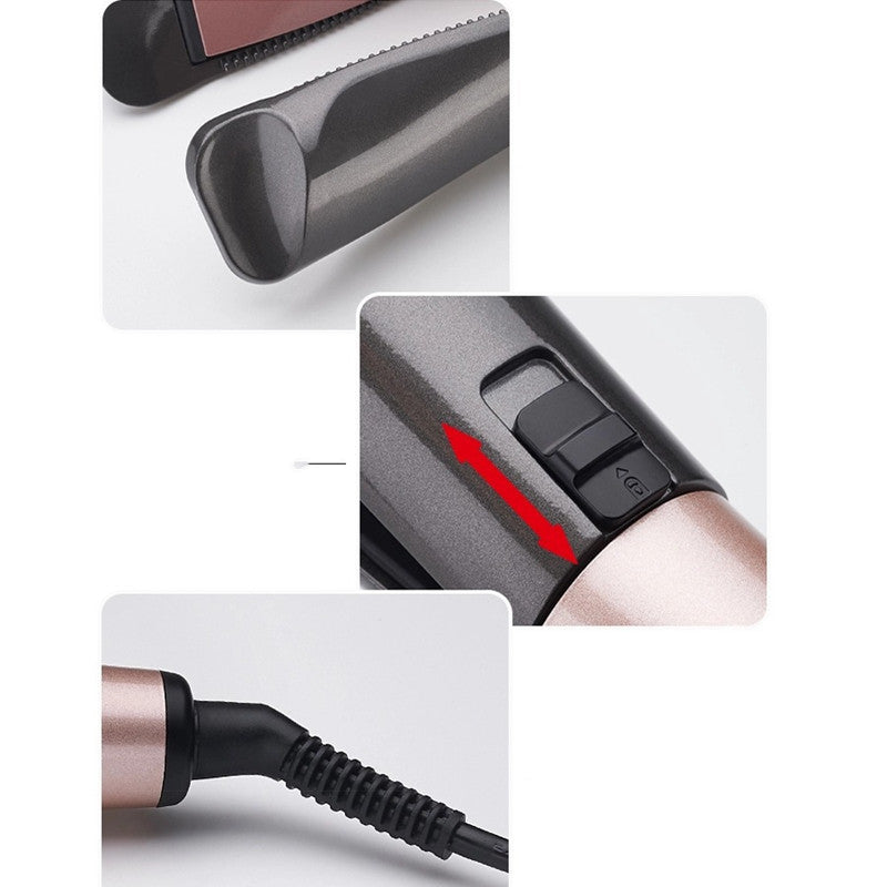 2 En 1 Redresseur de cheveux et Curler Curling Fer pour tous les types de cheveux Tourmaline céramique Twi