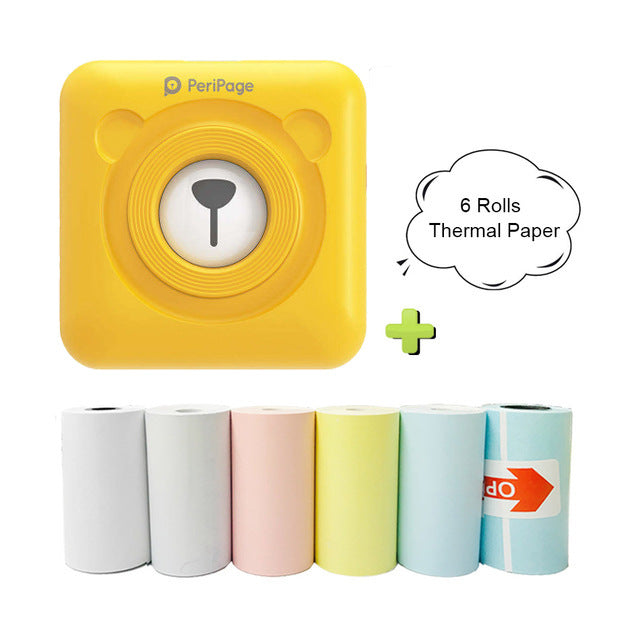 Imprimante thermique sans fil Mini Bliuetooth Sticker papier Imprimante