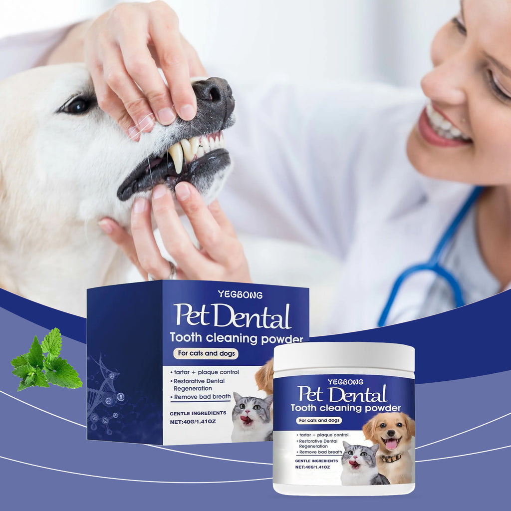 Poudre de nettoyage des dents pour animaux de compagnie