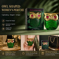 High-end perfume with a green scent in an owl design
