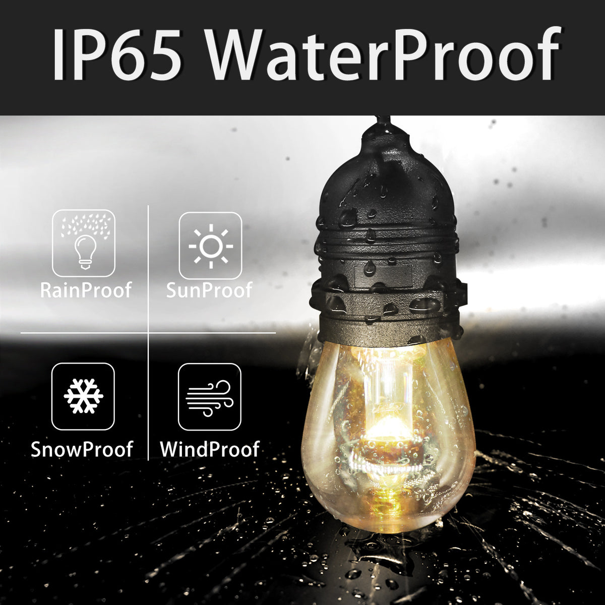 Outdoor Waterproof RGB Solar Lights Directly Plugged for Garden Courtyard