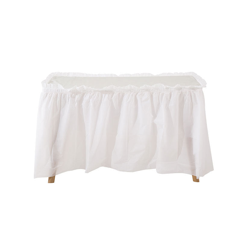 PEVA Jupe de table autocollante imperméable à l'huile-proof jetable skirting pour le mariage de fête