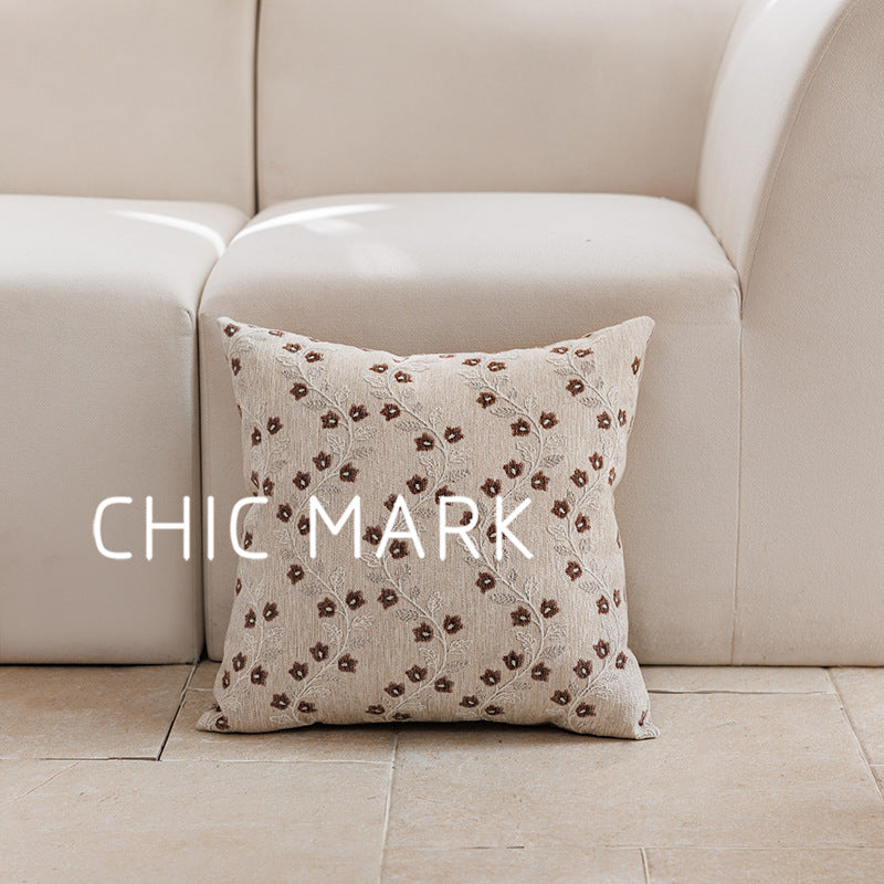 Coussin arrière simple et polyvalent en tissu Jacquard