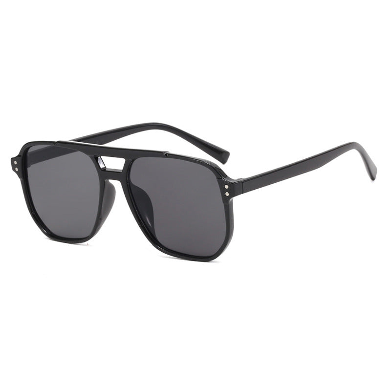 Lunettes de soleil à double pont carrées