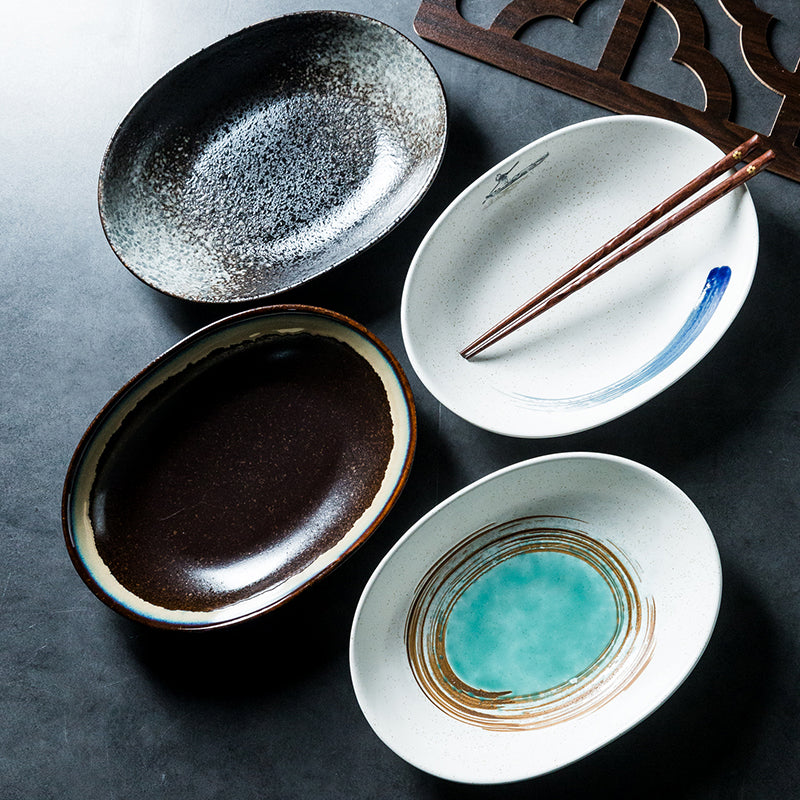 Produits de table en forme créatif avec de grands bols en céramique irrégulière