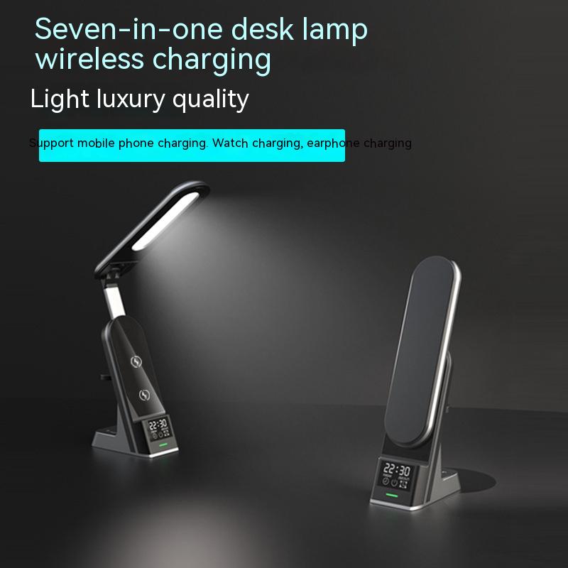 Chargeur sans fil multifonctionnel pour lampe de bureau créative