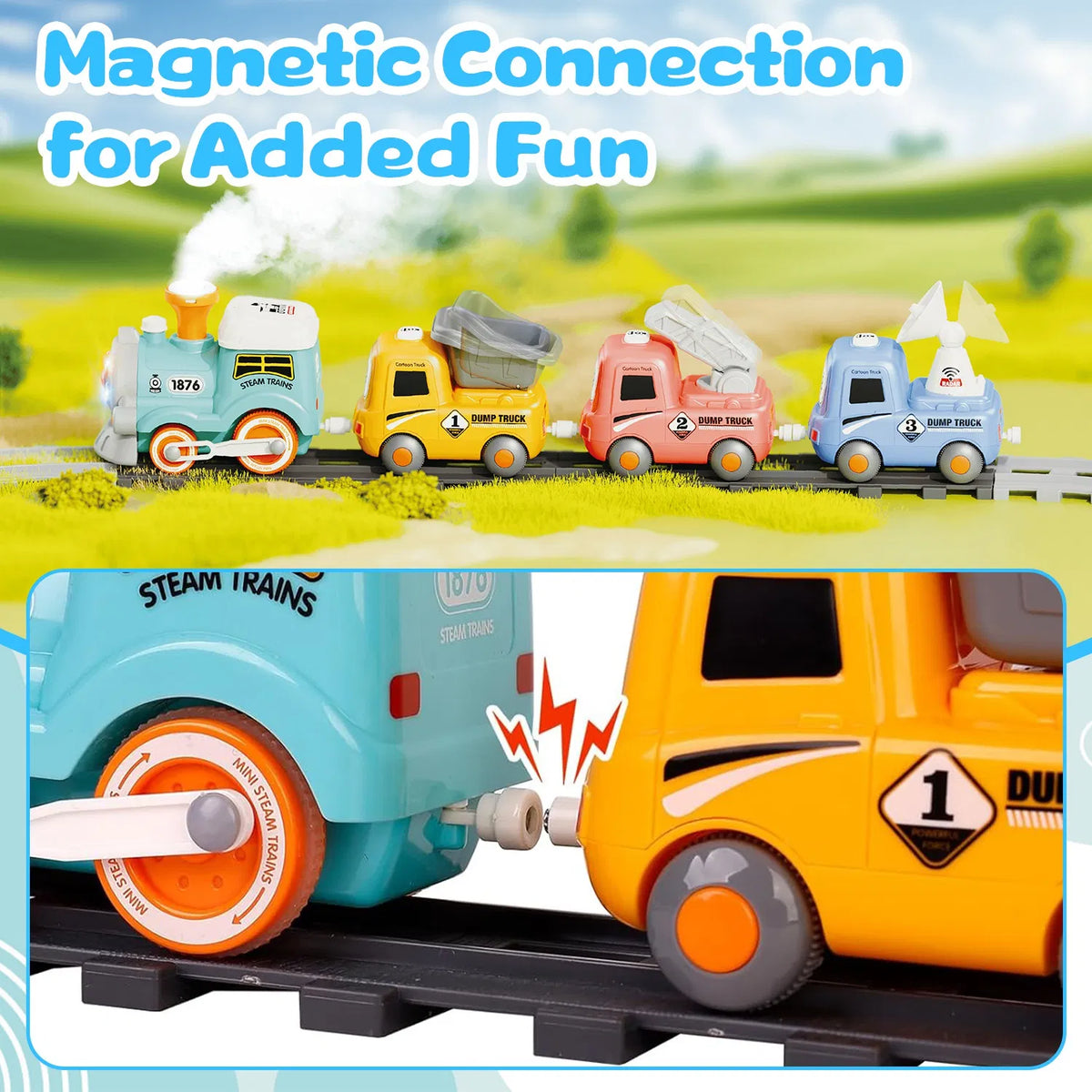 Ensemble de train électrique pour enfants avec télécommande - Jeu immersif avec sons de train authentiques