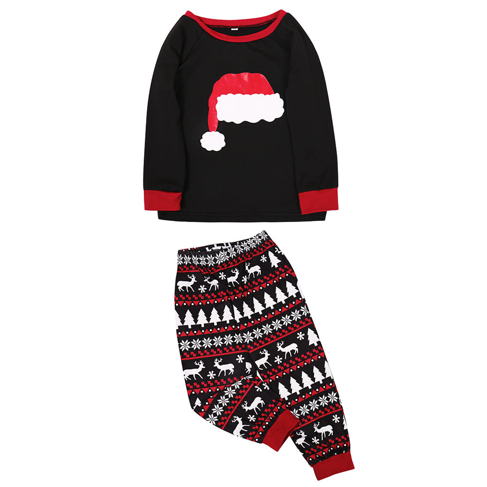 Chapeau de Noël imprimé costume de Noël maison porter pyjama parent-enfant