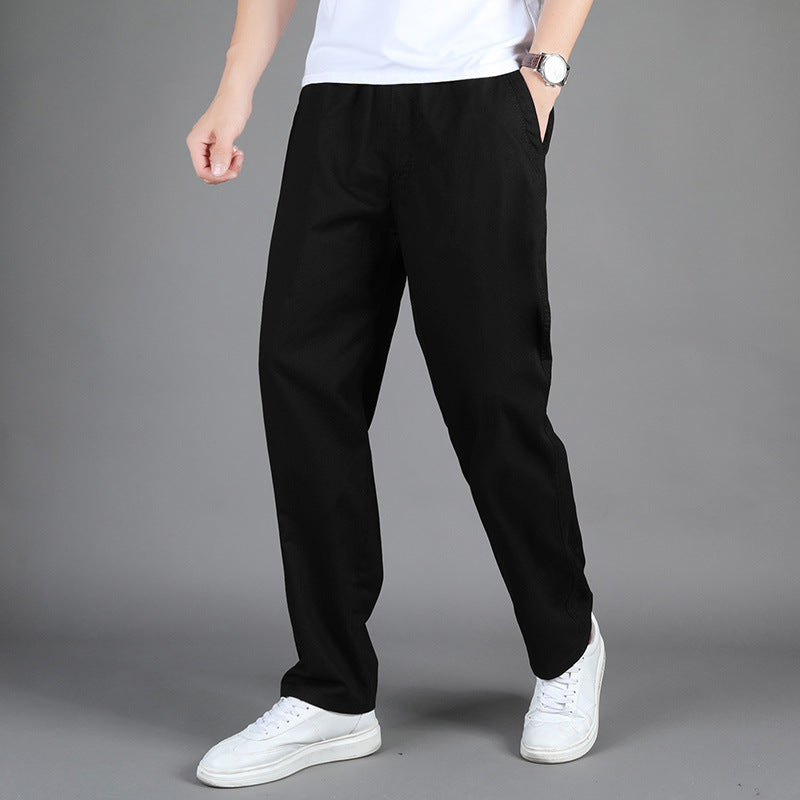 Pure Cotton Men's Casual Pantalons Printemps et Autum Men's Business Casual St