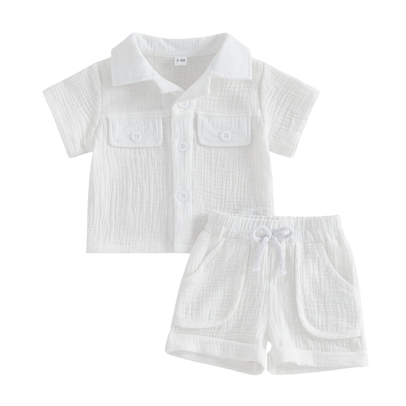 Shorts à manches courtes Set de lapel Ensemble de deux pièces