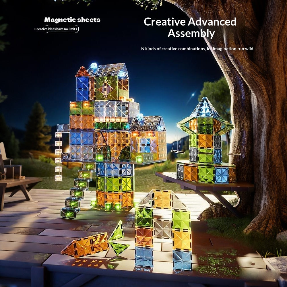 Creative Building Block Tower avec un jouet éducatif d'aimant puissant de Windows coloré