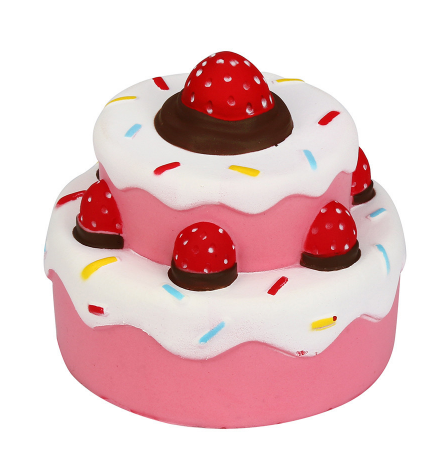Sweet Mochi Jumbo Strawberry Cake parfumé super lent Jouet d'enfant Cute Squeeze Jouet Gags