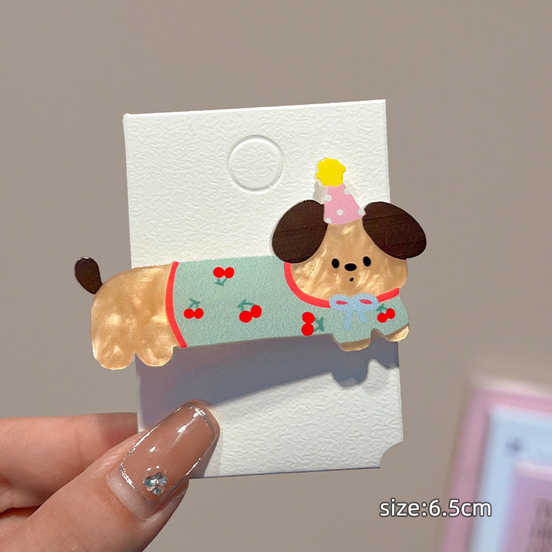 Coiffure de caricature Pin mignon côté chiot enfants Headwear