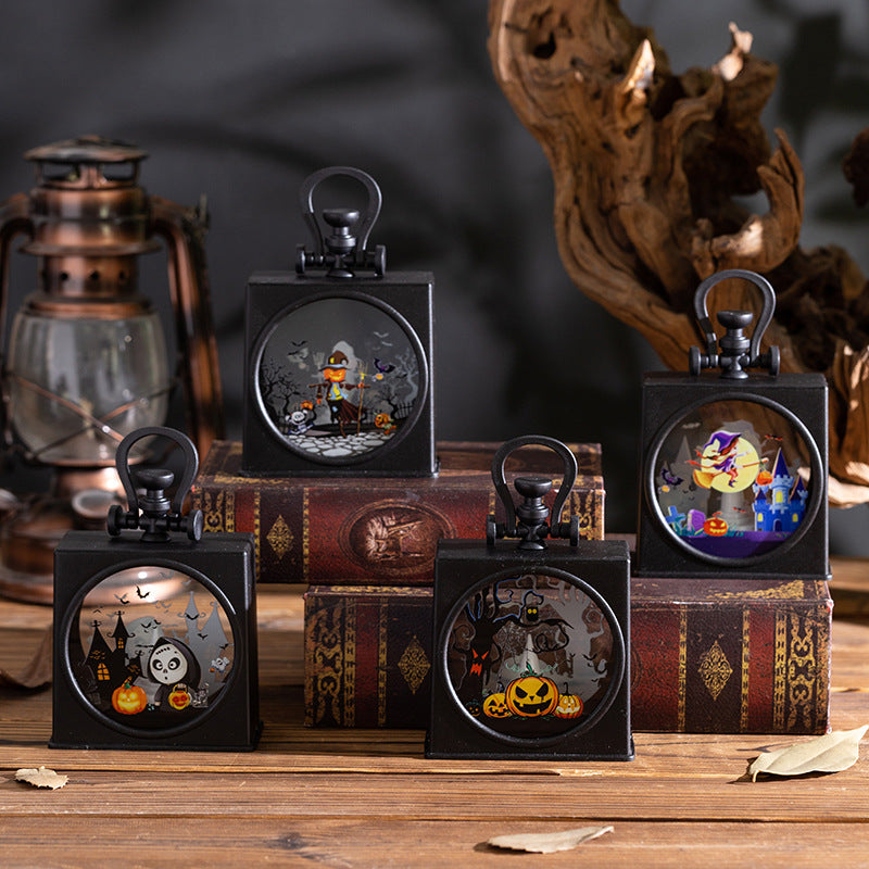 Décoration d'Halloween Coffret-cadeau de jardin d'enfants Portable Pumpkin Scène L
